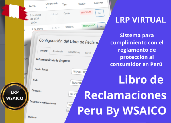 LRP Libro de Reclamaciones Peru By WSAICO PRO